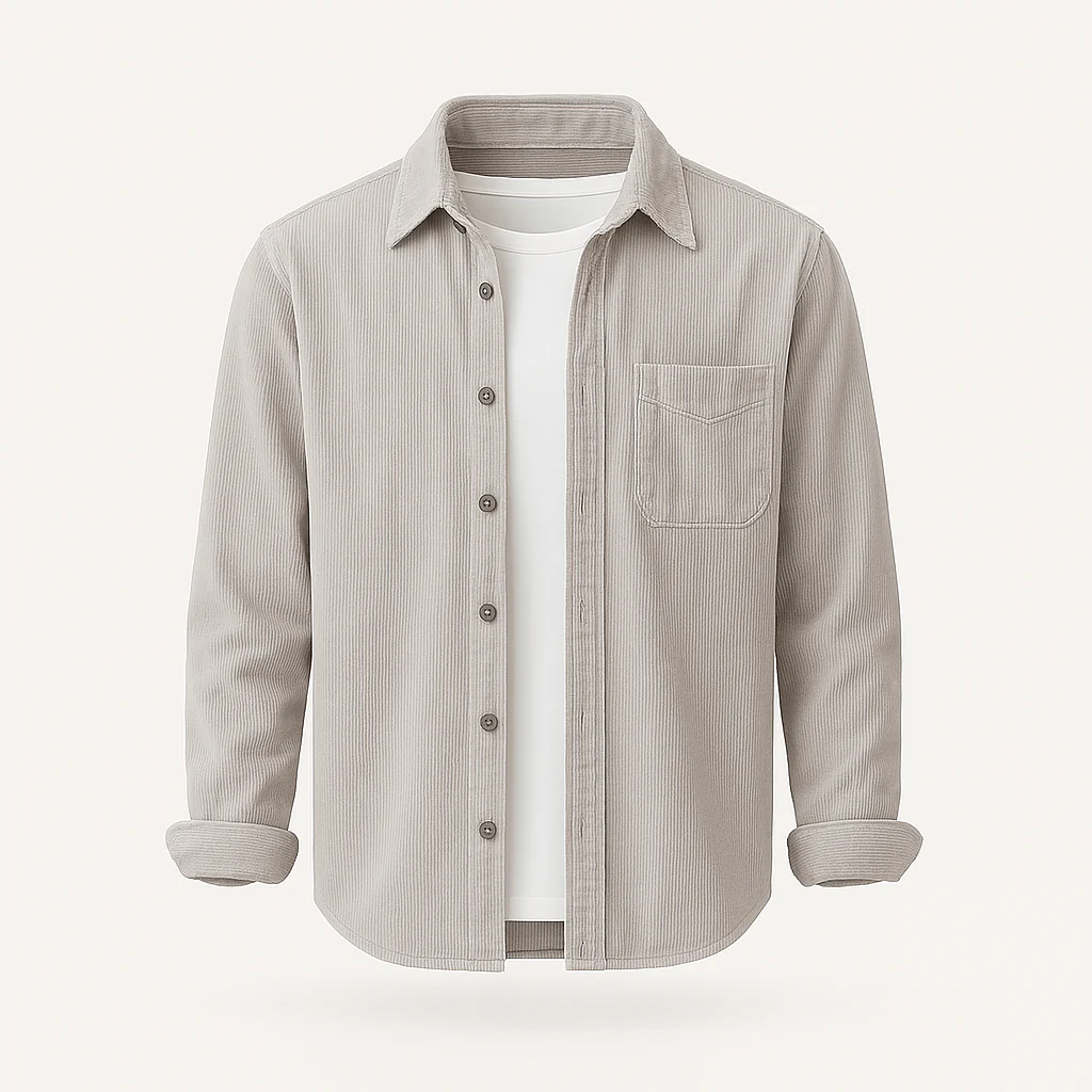 Hamdun - Camicia In Velluto a Coste Con Bottoni - Image 3
