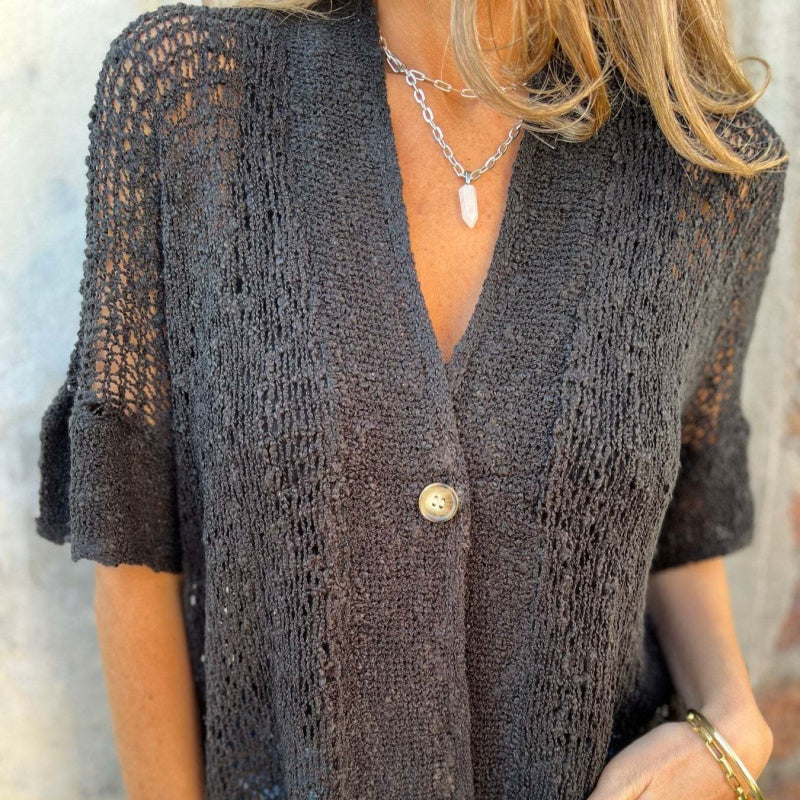 Hania - Top in Maglia con un Bottone - Image 3