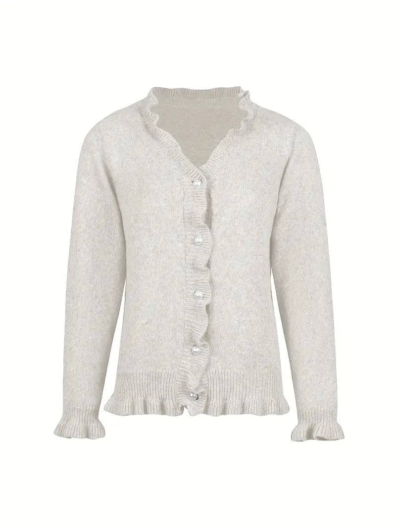 Hanifa - Elegante Cardigan Lavorato a Maglia Con Bottoni - Image 4