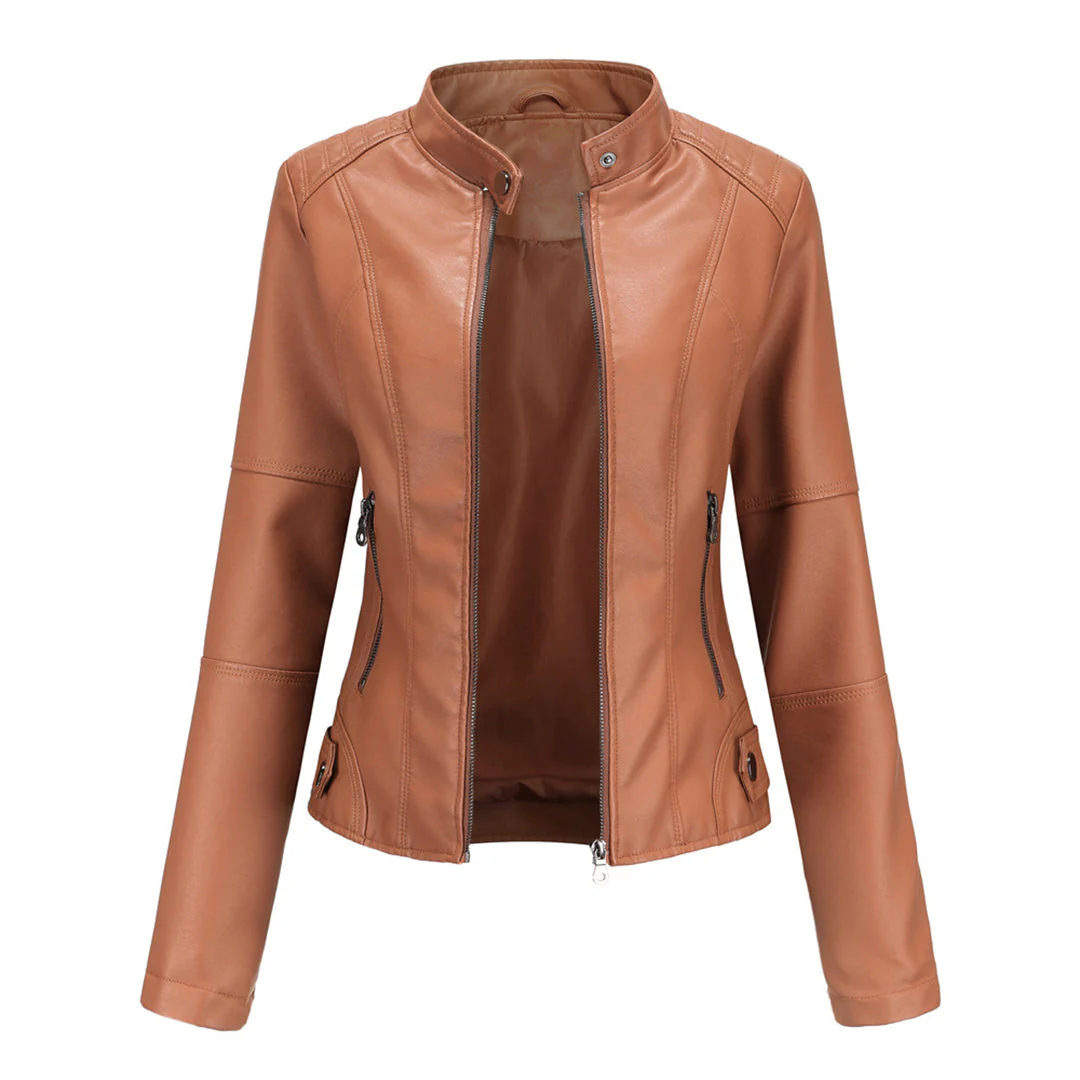 Hanneke - Elegante Pelle Giacca - Image 3