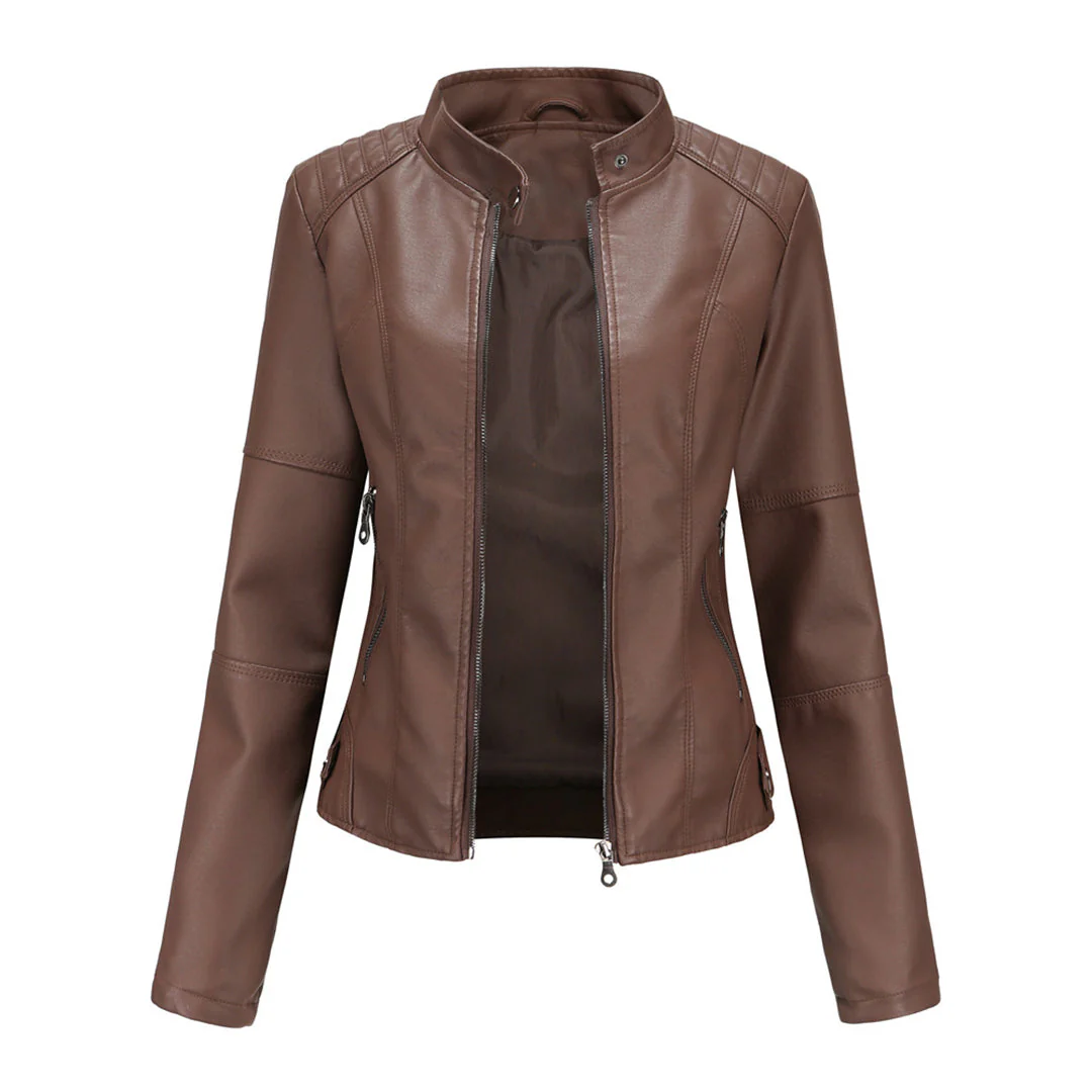 Hanneke - Elegante Pelle Giacca - Image 5