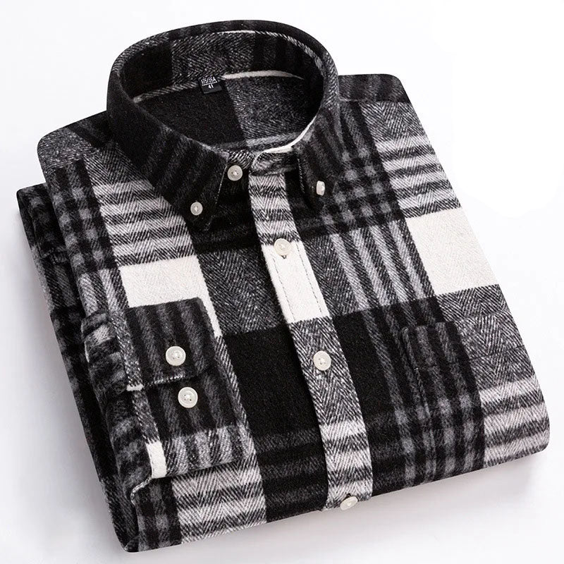 Hansamu - Elegante Camicia a Maniche Lunghe Con Bottoni