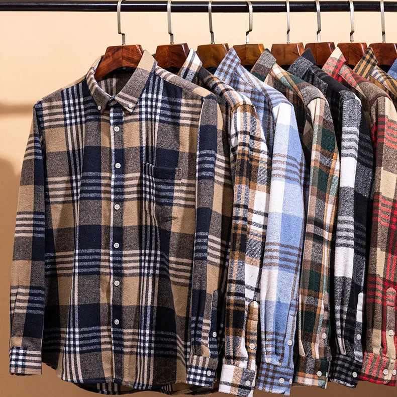 Hansamu - Elegante Camicia a Maniche Lunghe Con Bottoni - Image 12