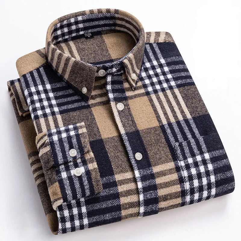 Hansamu - Elegante Camicia a Maniche Lunghe Con Bottoni - Image 3