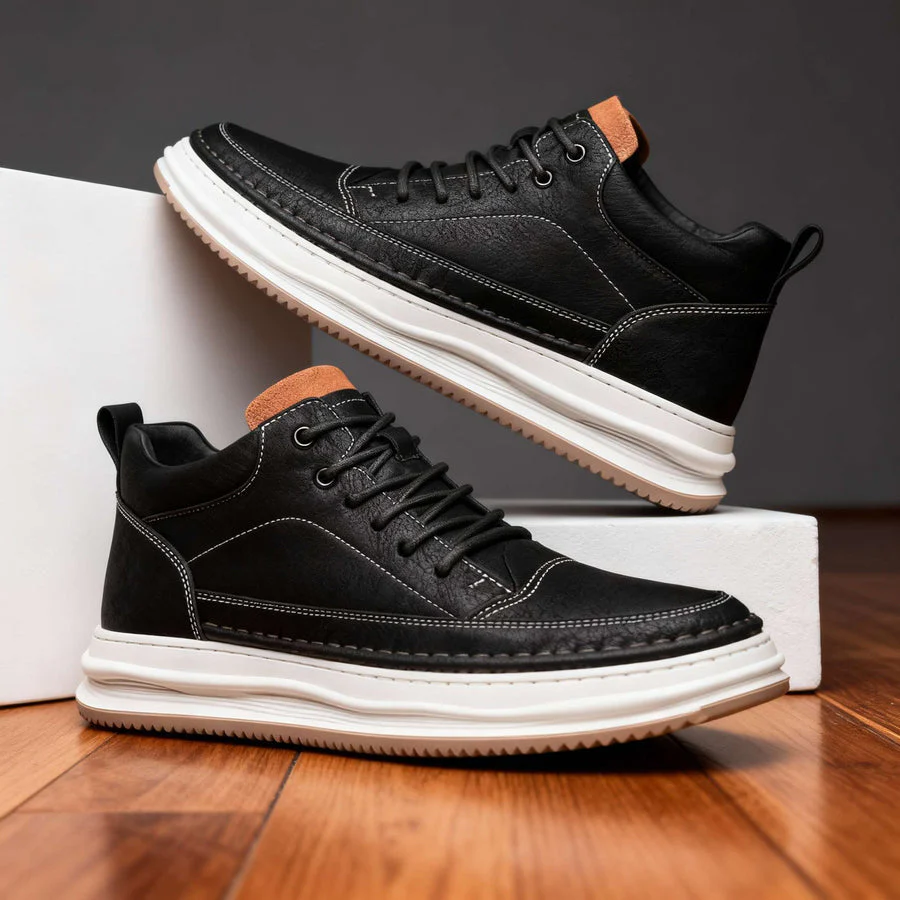 Harold - Scarpa da Ginnastica Stringata in Pelle - Image 4
