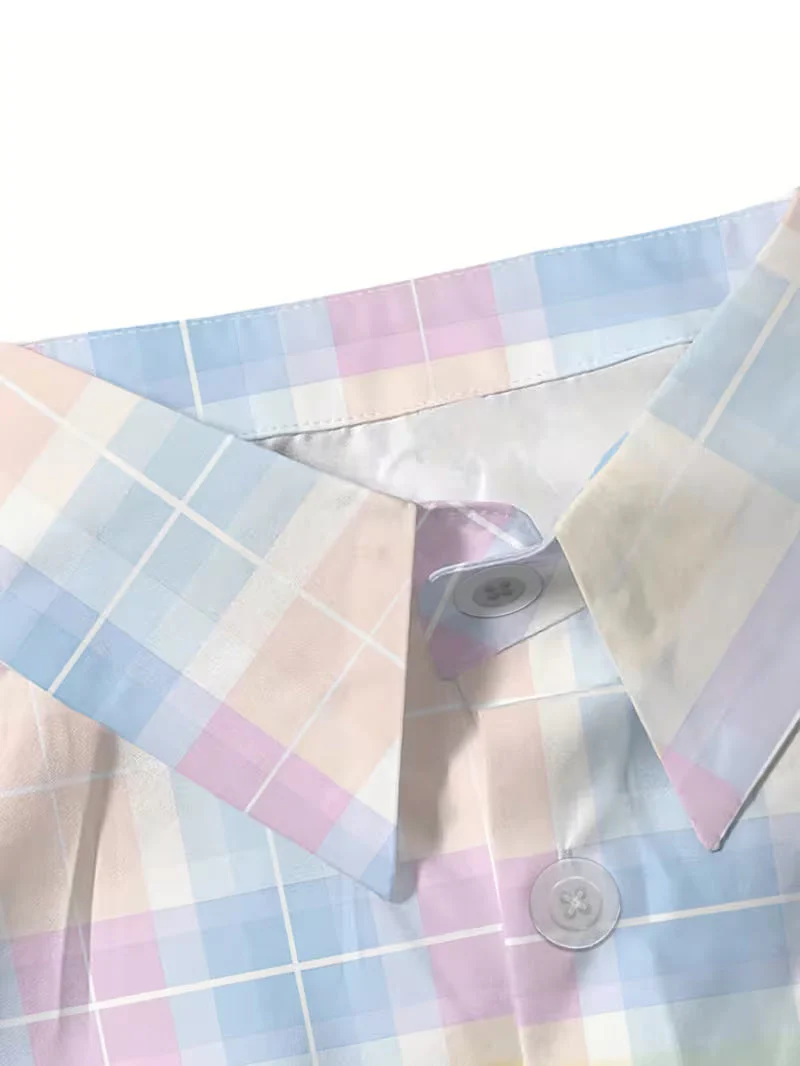 Harrell - Camicia a Maniche Corte con Motivo Scozzese - Image 5