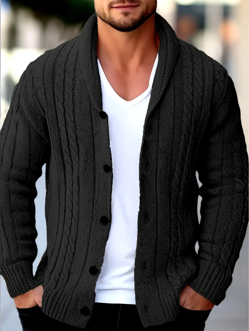 Hatem - Cardigan Informale a Maniche Lunghe In Maglia - Image 2