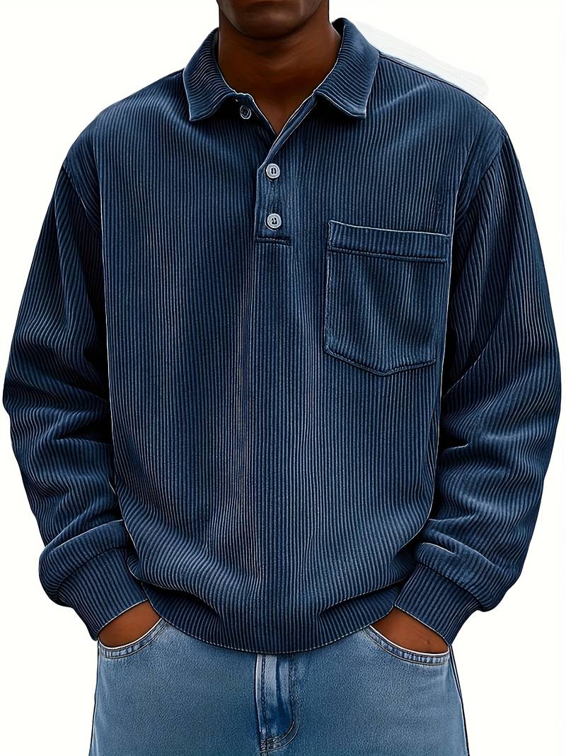 Hawkins - Camicia In Velluto a Coste Con Collo Rovesciato e Maniche Lunghe - Image 3