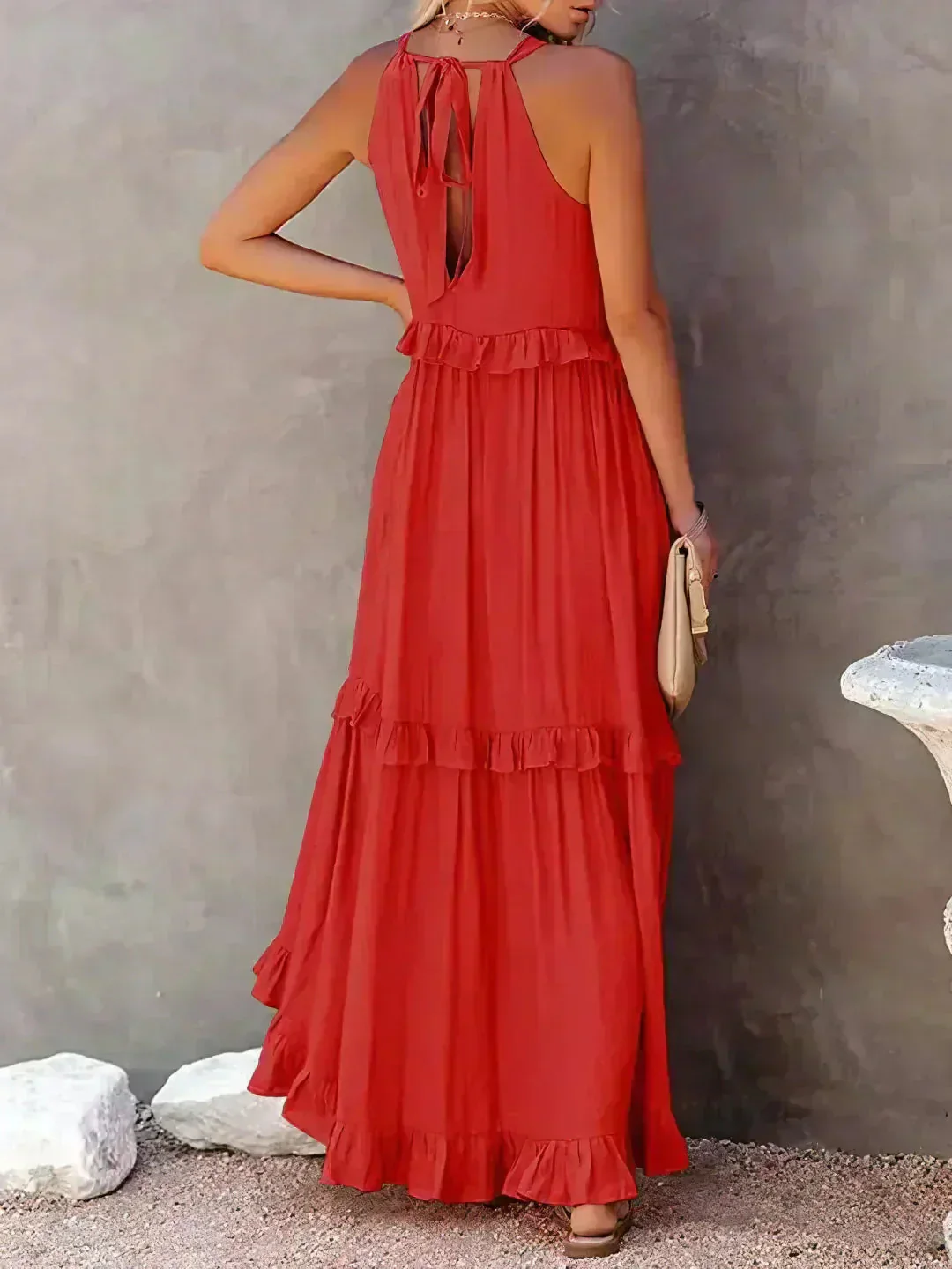 ayley - Elegante Abito Senza Maniche Con Volant - Image 17