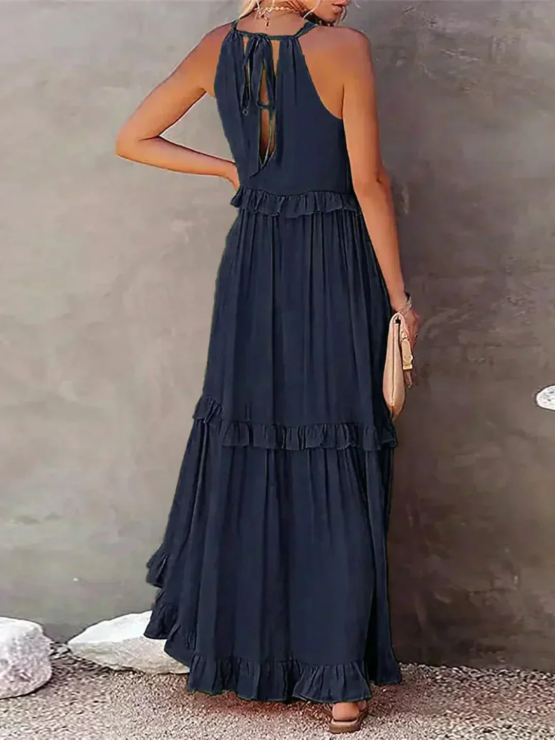 ayley - Elegante Abito Senza Maniche Con Volant - Image 19