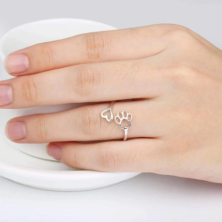 HeartPaw - Anello Realizzato a Mano con Impronta di Zampa e Cuore - Image 10
