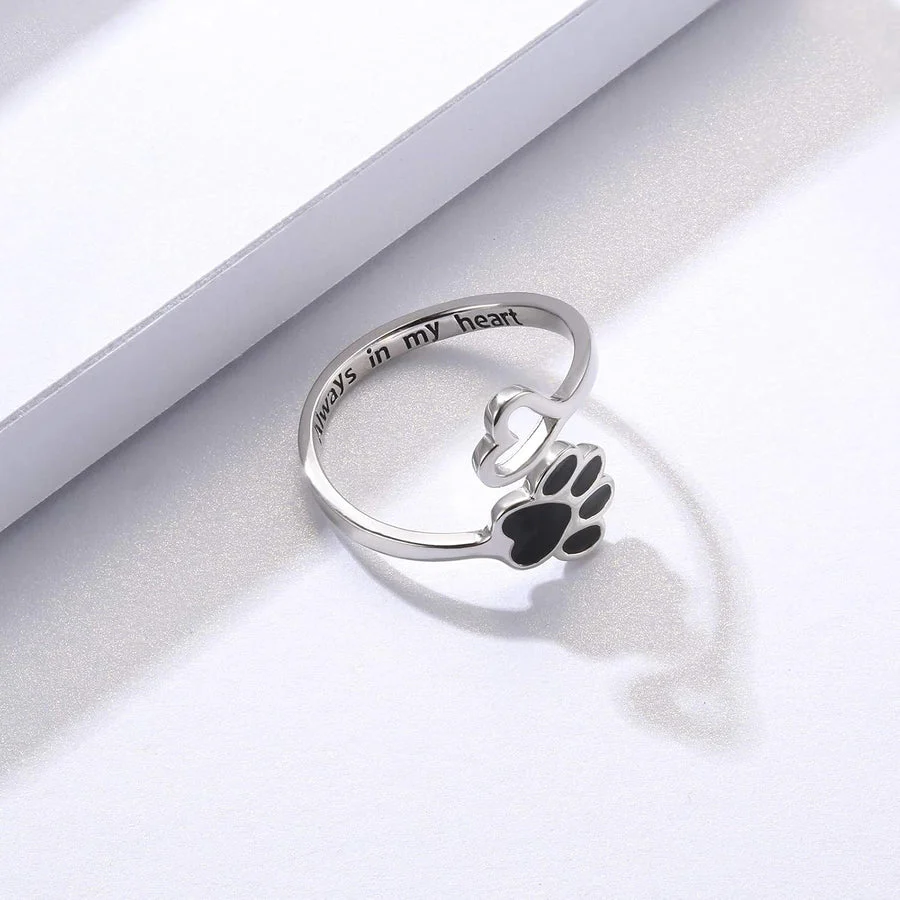 HeartPaw - Anello Realizzato a Mano con Impronta di Zampa e Cuore - Image 4
