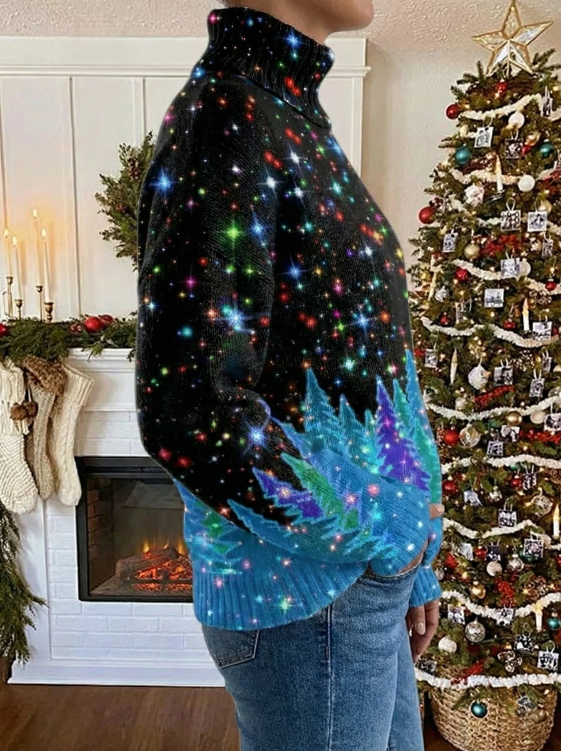 Helda - Maglione Natalizio Con Stampa A Stelle - Image 3