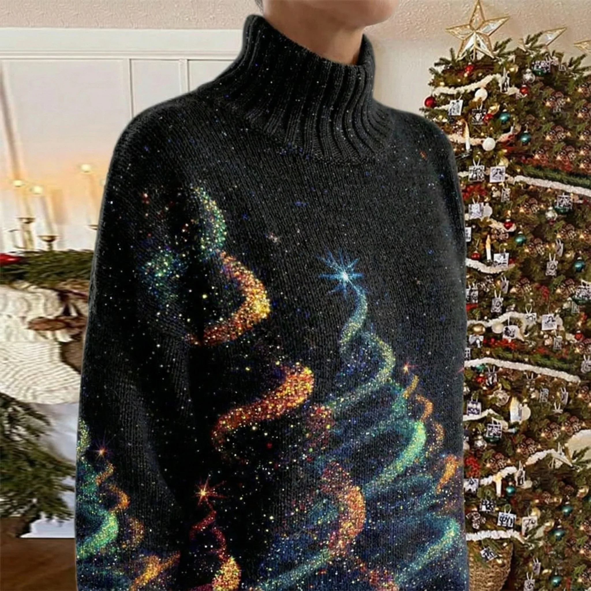 Helda - Maglione Natalizio Con Stampa A Stelle - Image 5