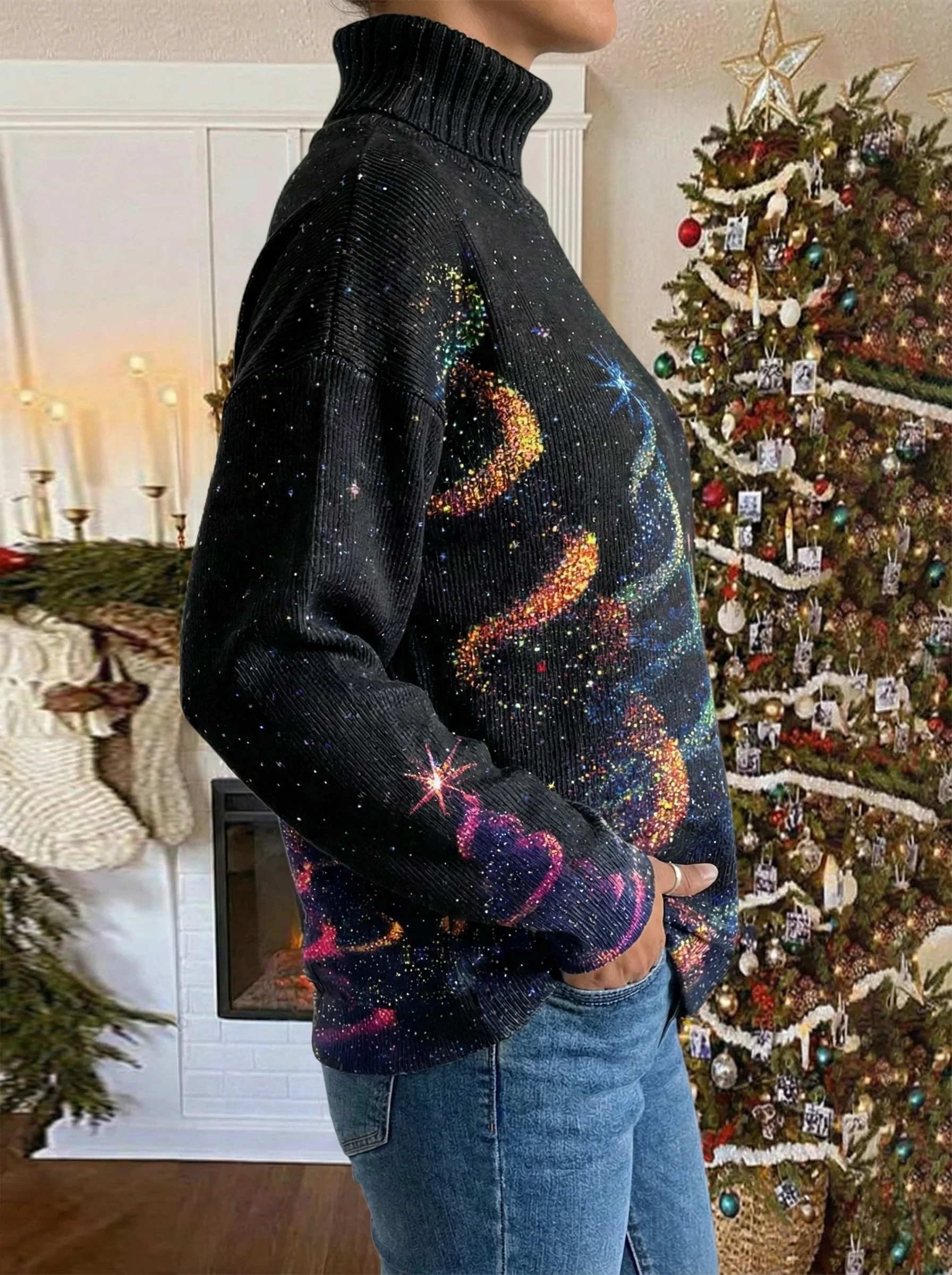 Helda - Maglione Natalizio Con Stampa A Stelle - Image 6