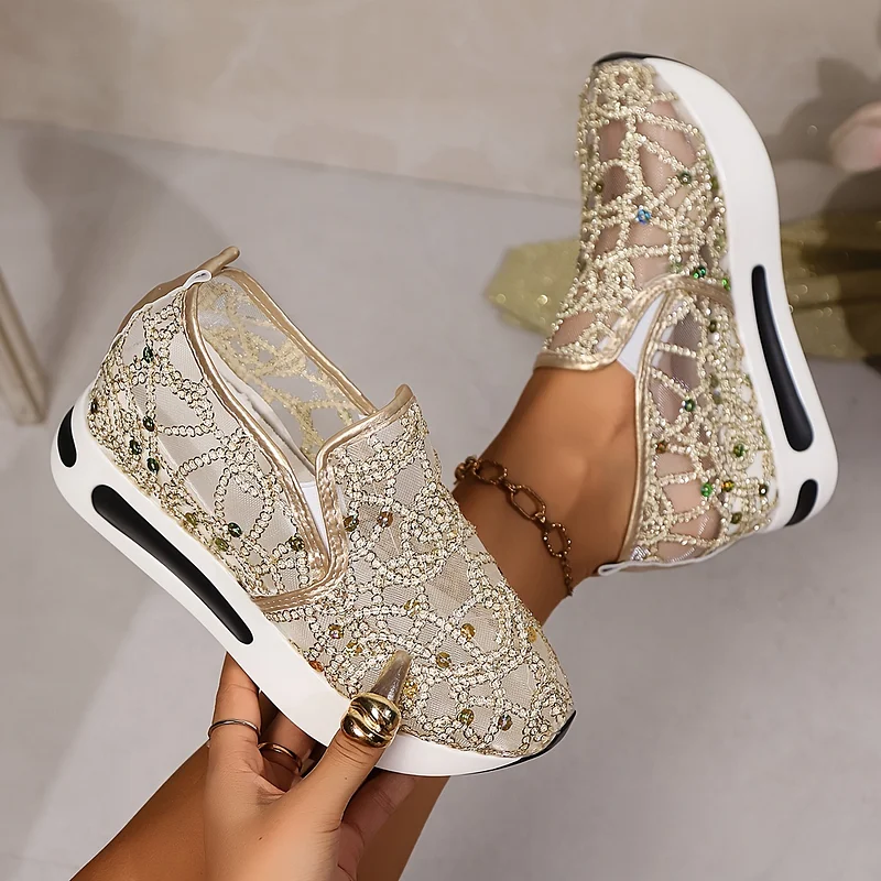 Heleen - Scarpa Sportiva a vita alta con paillettes - Image 4