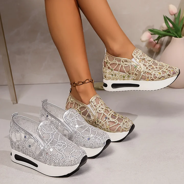 Heleen - Scarpa Sportiva a vita alta con paillettes - Image 5