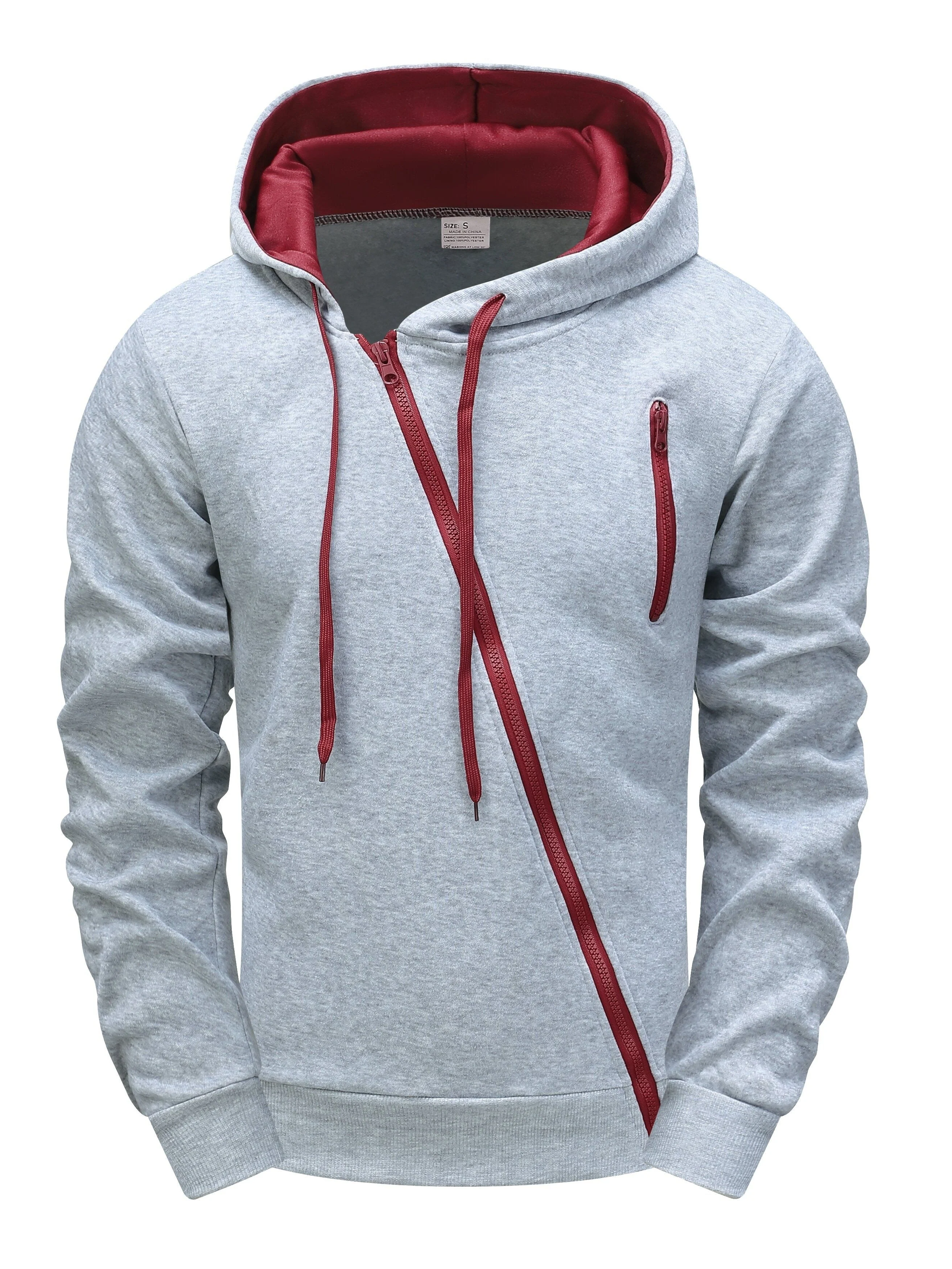 Hendro - Felpa Con Cappuccio e Zip a Maniche Lunghe Casual - Image 4