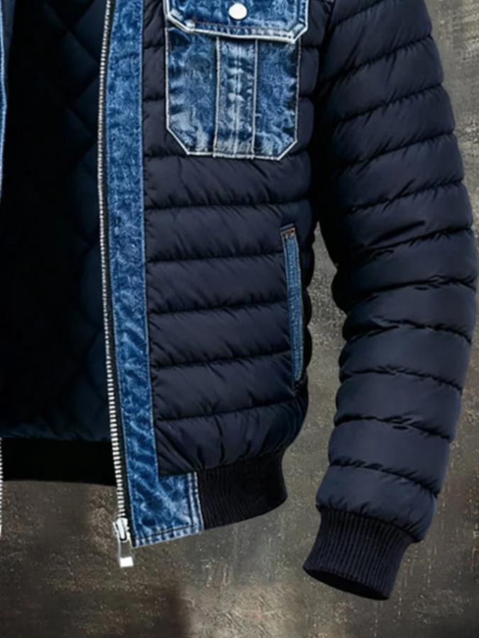 Henrikas - Giacca Classica In Denim Con Tasche Frontali - Image 3