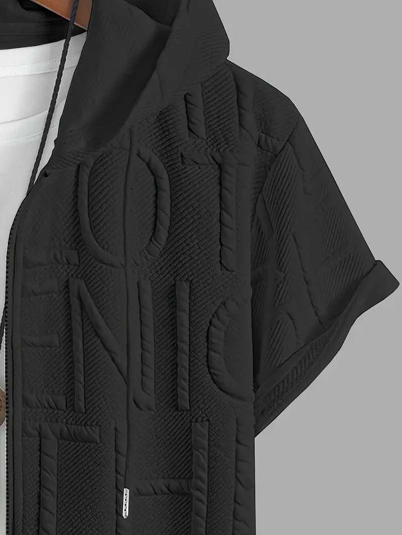 Henryk - Elegante Maglia a Maniche Corte Con Cappuccio e Cerniera - Image 12