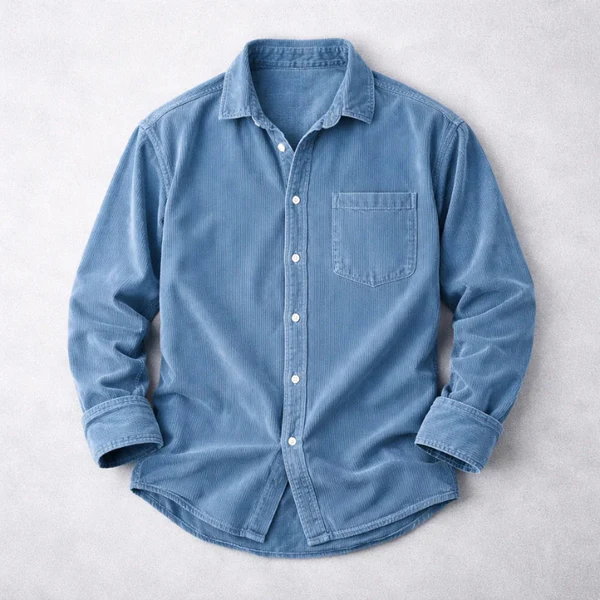 Heshan - Camicia in Velluto a Coste Con Bottoni - Image 5