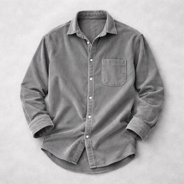 Heshan - Camicia in Velluto a Coste Con Bottoni - Image 6