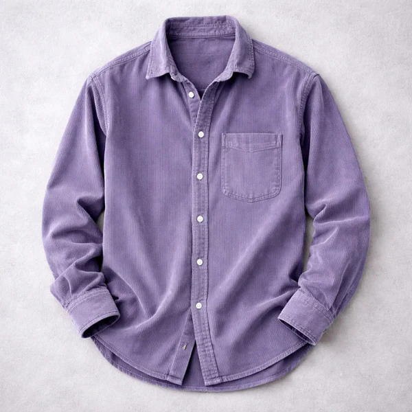 Heshan - Camicia in Velluto a Coste Con Bottoni - Image 7