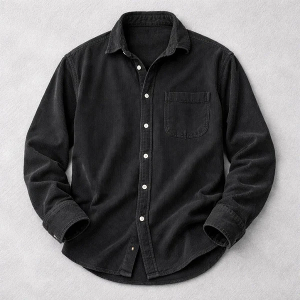 Heshan - Camicia in Velluto a Coste Con Bottoni - Image 8