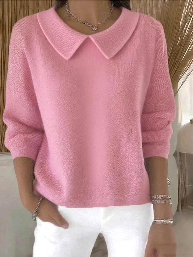 Hespera - Maglione Comodo In Cotone a Maniche Lunghe