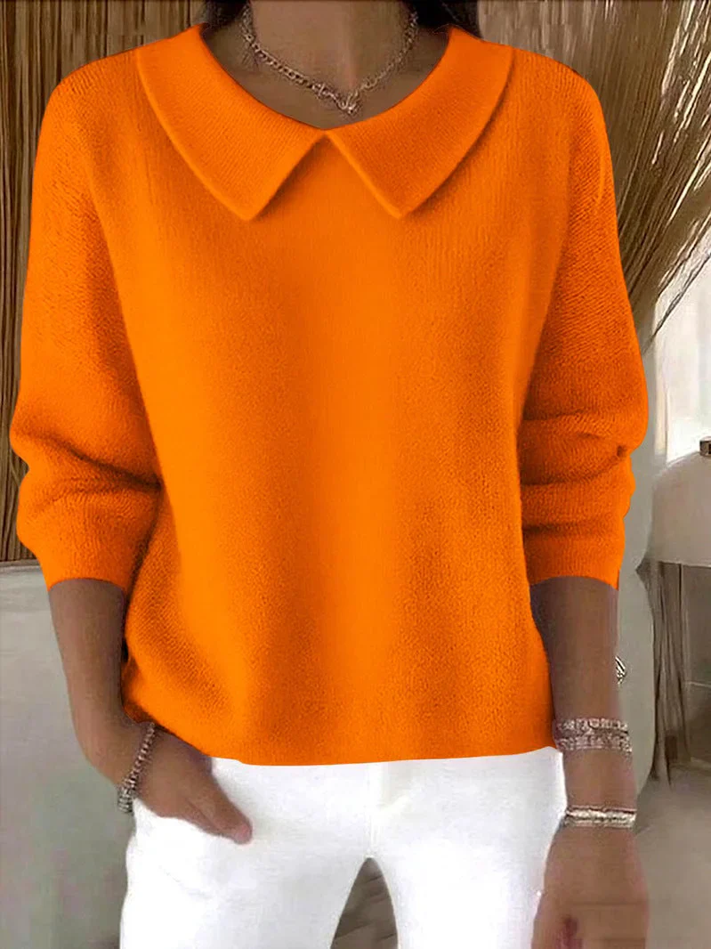 Hespera - Maglione Comodo In Cotone a Maniche Lunghe - Image 3
