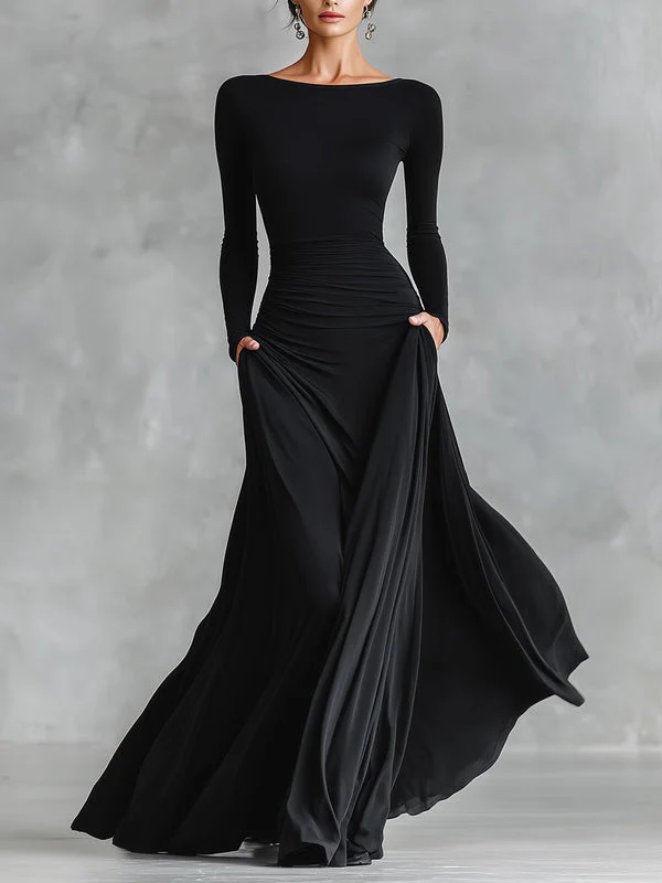 Hestia - Elegante maxi Abito con pieghe Fluenti - Image 2