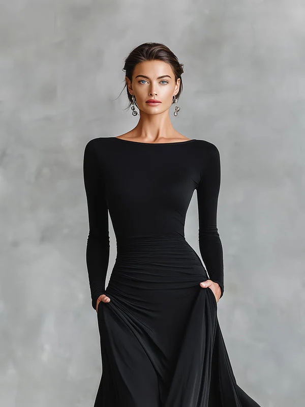 Hestia - Elegante maxi Abito con pieghe Fluenti - Image 3