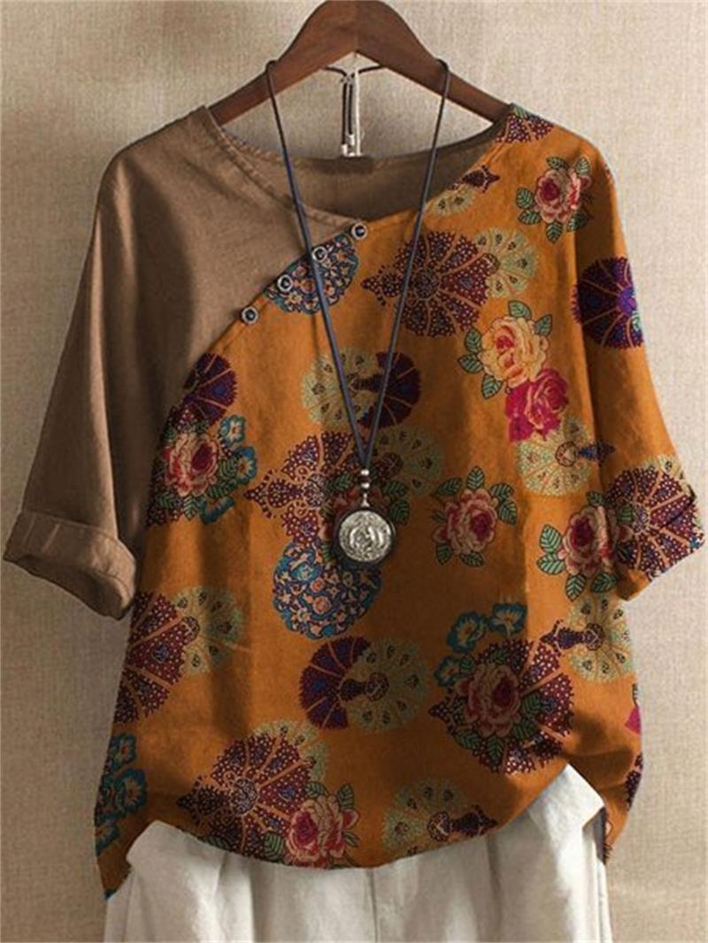 Hetty - Camicia Floreale a Maniche Corte Con Bottoni - Image 3