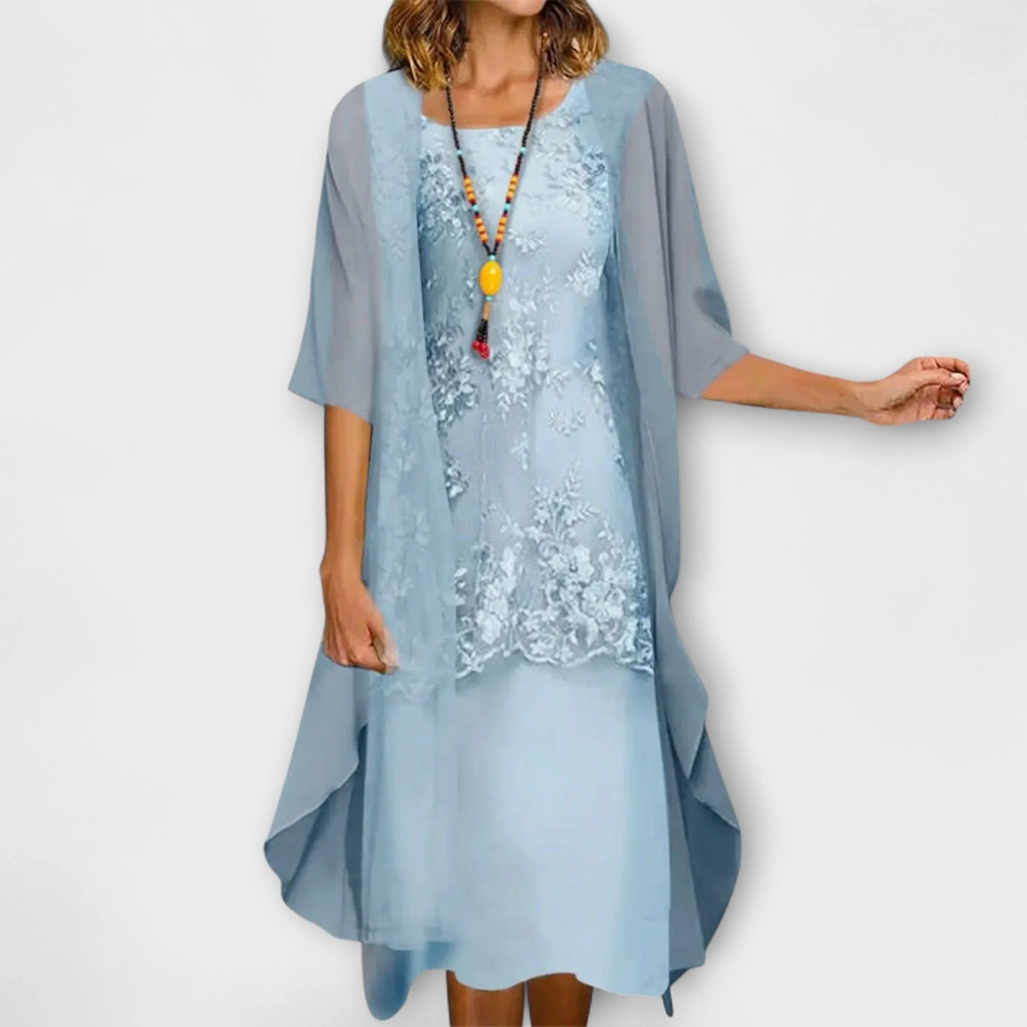 Himonika - Abito Elegante Con Stampa Floreale