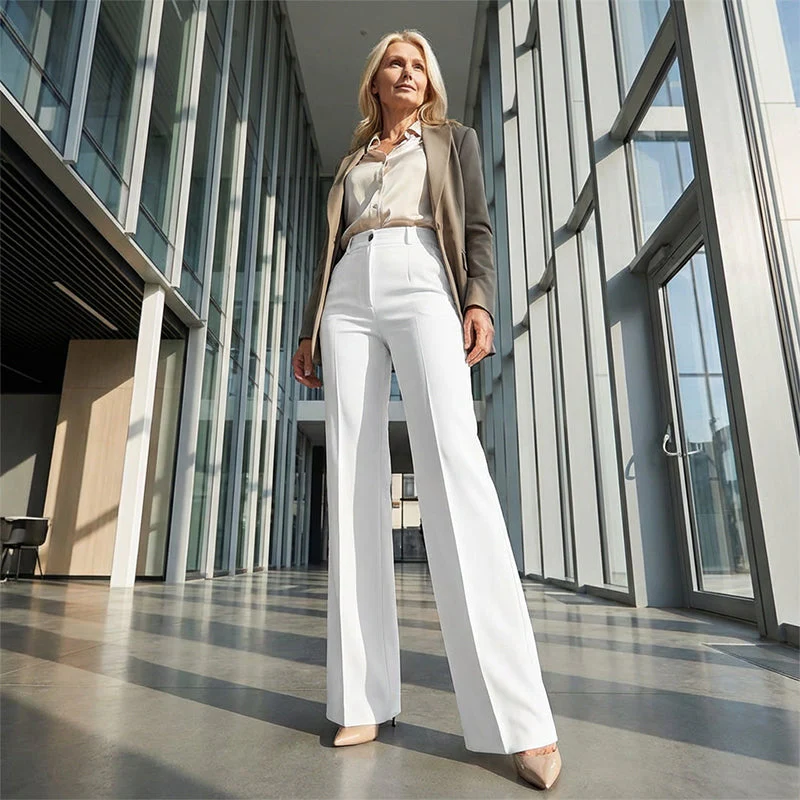 Hodit - Elegante Pantalone Elasticizzato a Vita Alta - Image 10