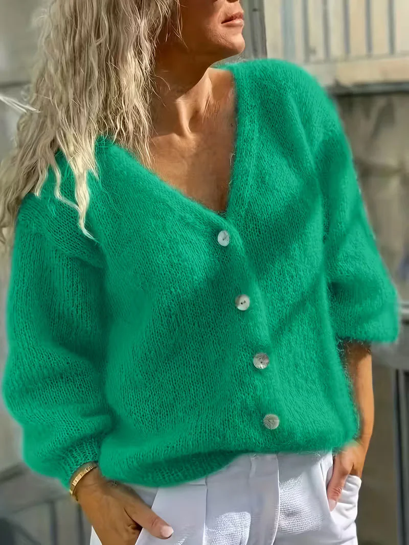 Hozanna - Maglione a Maniche Lunghe Con Bottoni - Image 2