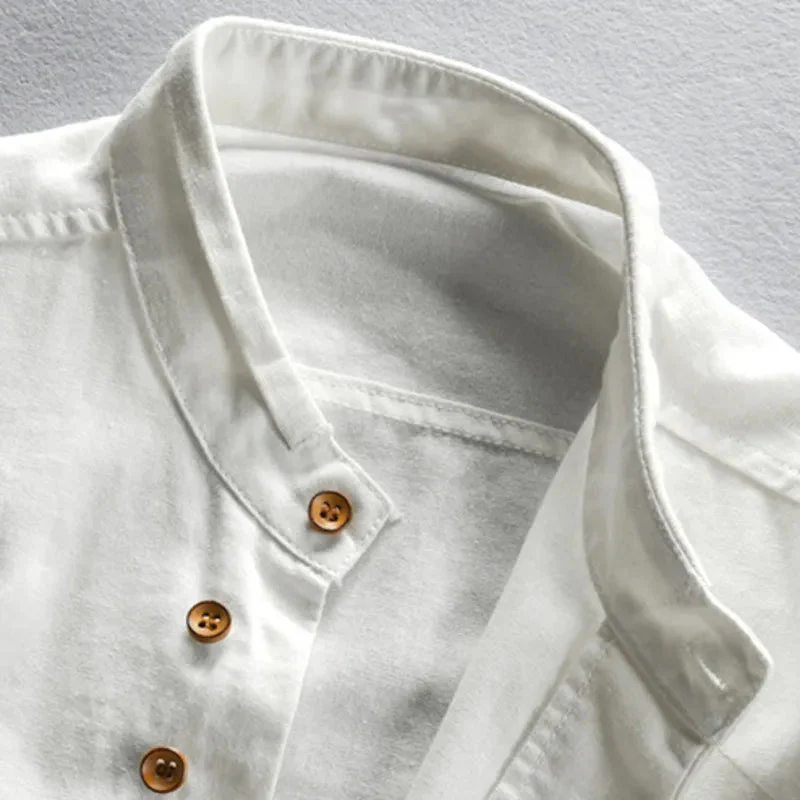 Hrvoje - Camicia Elegante Con Collo Alla Coreana - Image 5