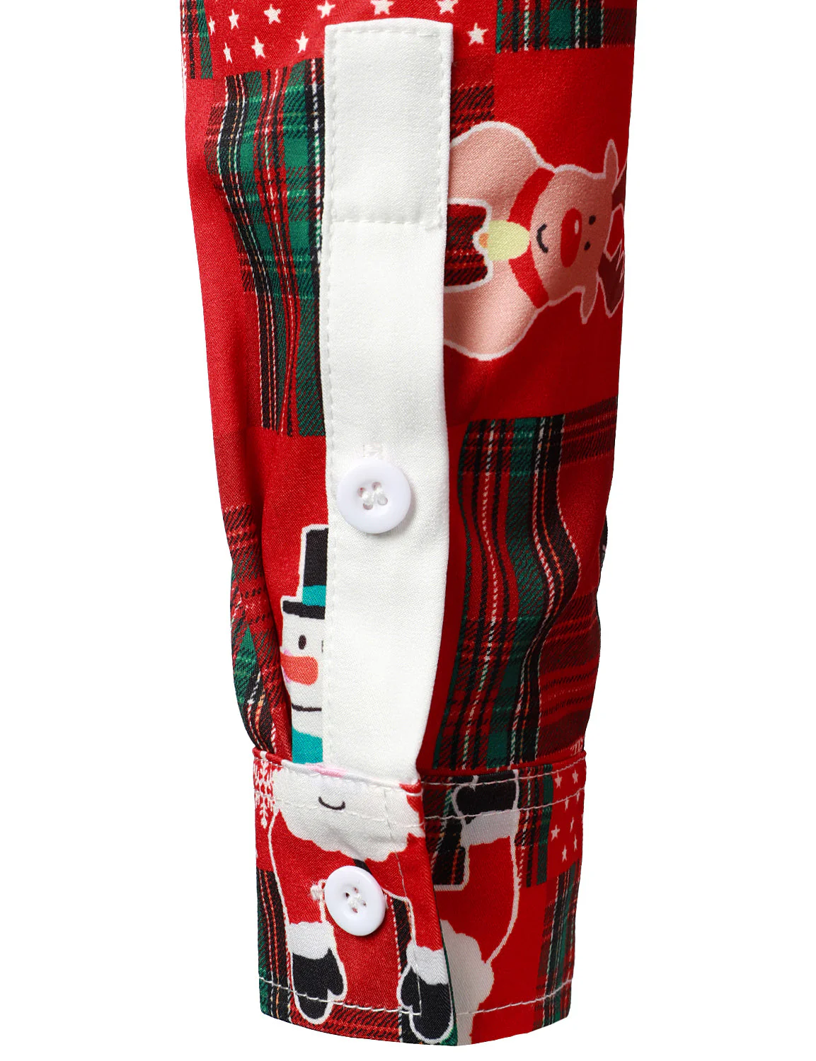 Hunter - Camicia da uomo Vintage a Maniche Lunghe con Motivo Tartan Rosso, design Natalizio - Image 4