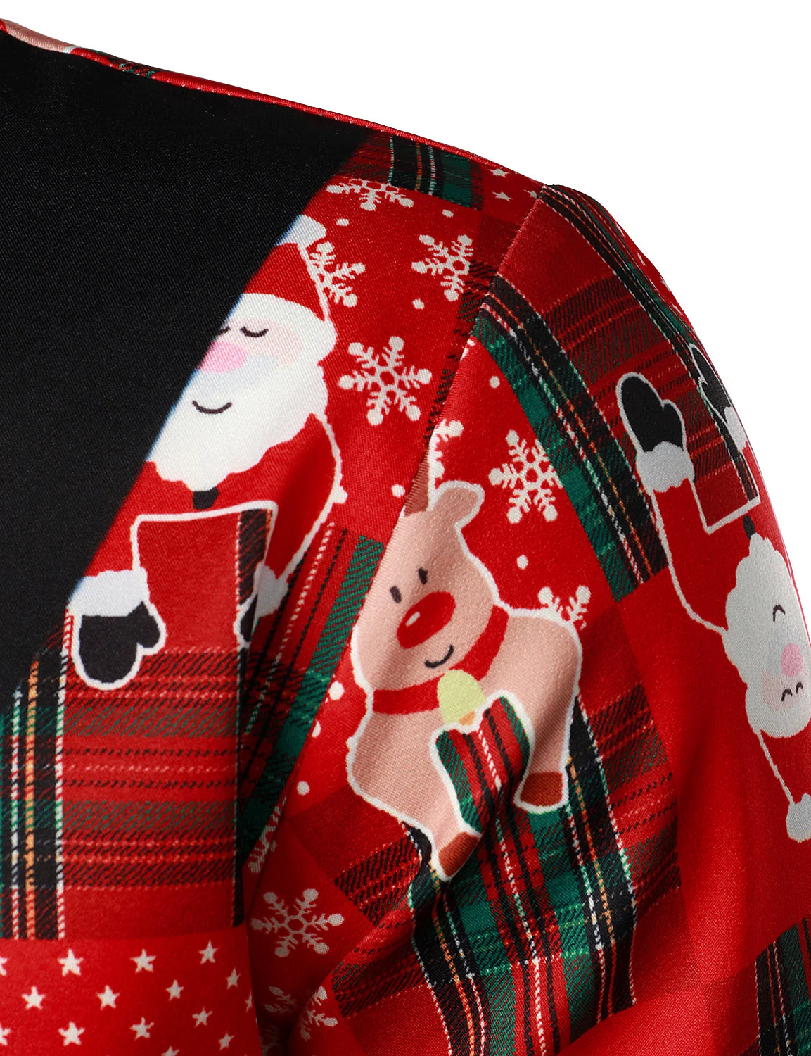 Hunter - Camicia da uomo Vintage a Maniche Lunghe con Motivo Tartan Rosso, design Natalizio - Image 7