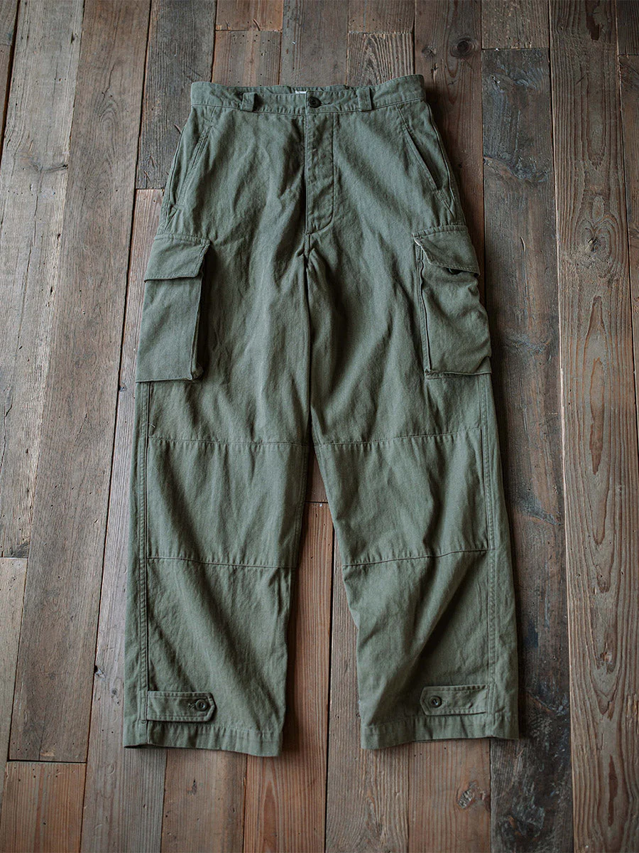 Ibrahim - Pantaloni Militari M-47 In Twill a Spina Di Pesce - Image 9