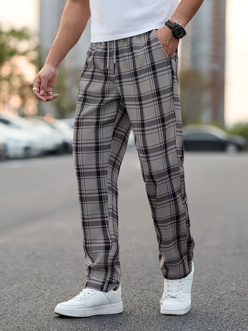 Idriz - Pantaloni a Quadri Con Elastico in Vita - Image 3