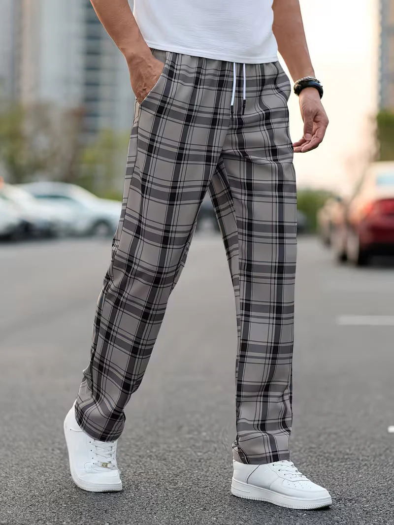 Idriz - Pantaloni a Quadri Con Elastico in Vita - Image 6