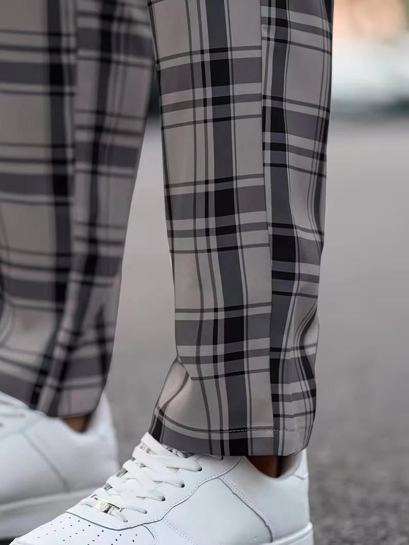 Idriz - Pantaloni a Quadri Con Elastico in Vita - Image 9