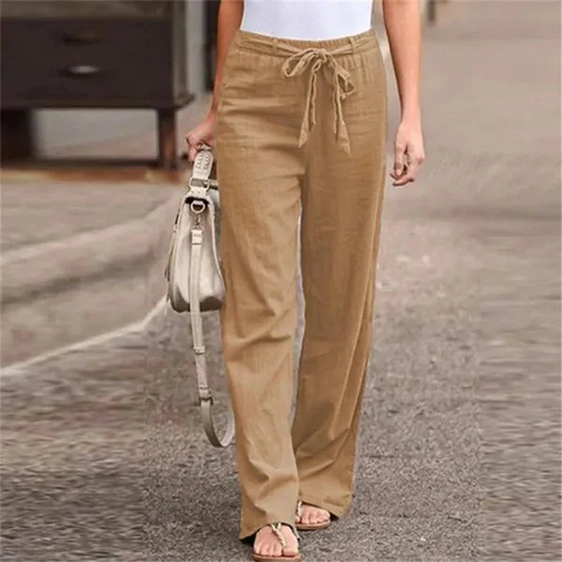 Ilnara - Pantalone in Lino Elasticizzato