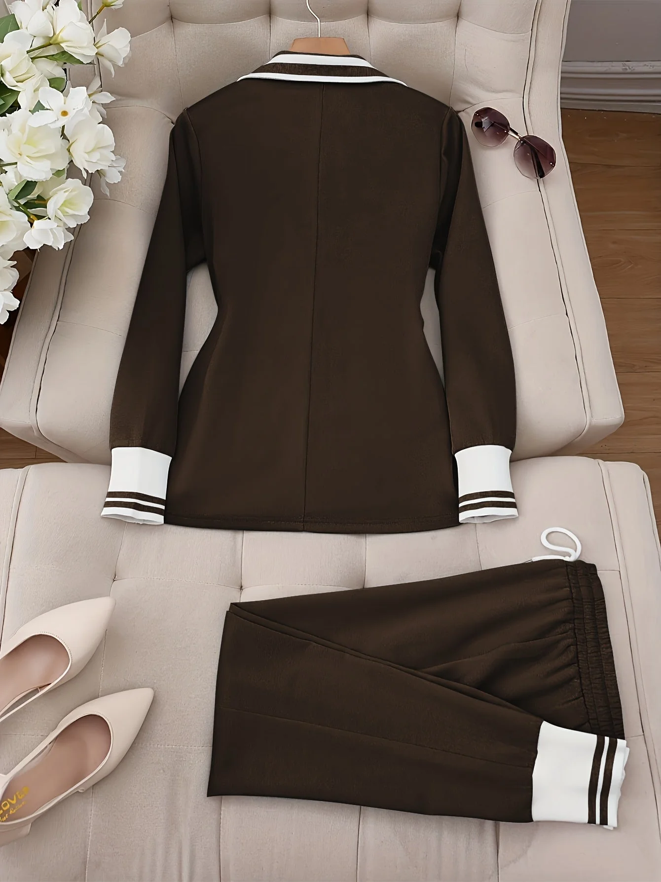 Ingelore - Settato a Due Pezzi Alla Moda a Righe - Image 12