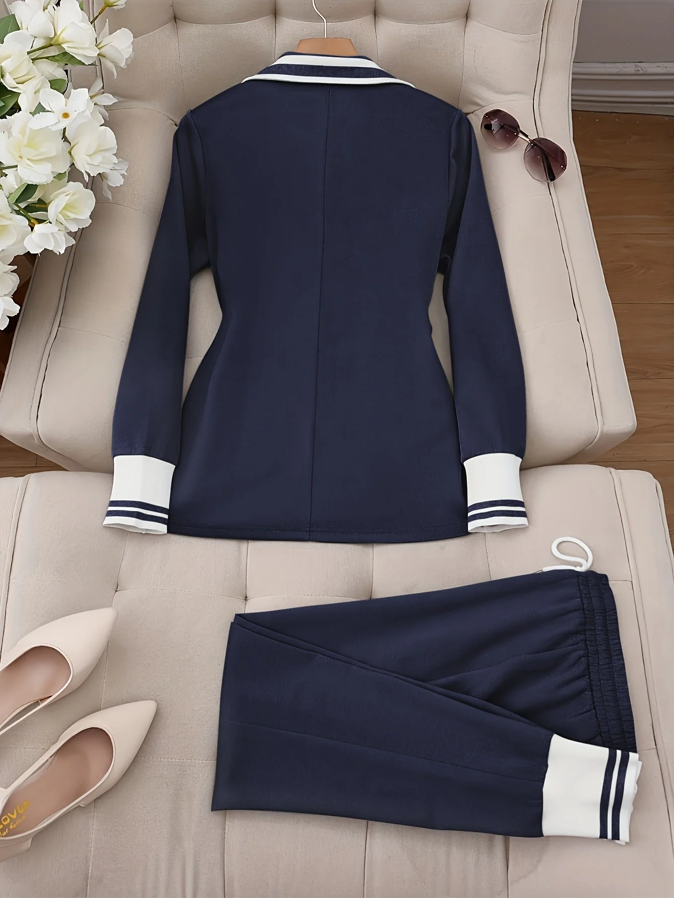 Ingelore - Settato a Due Pezzi Alla Moda a Righe - Image 13