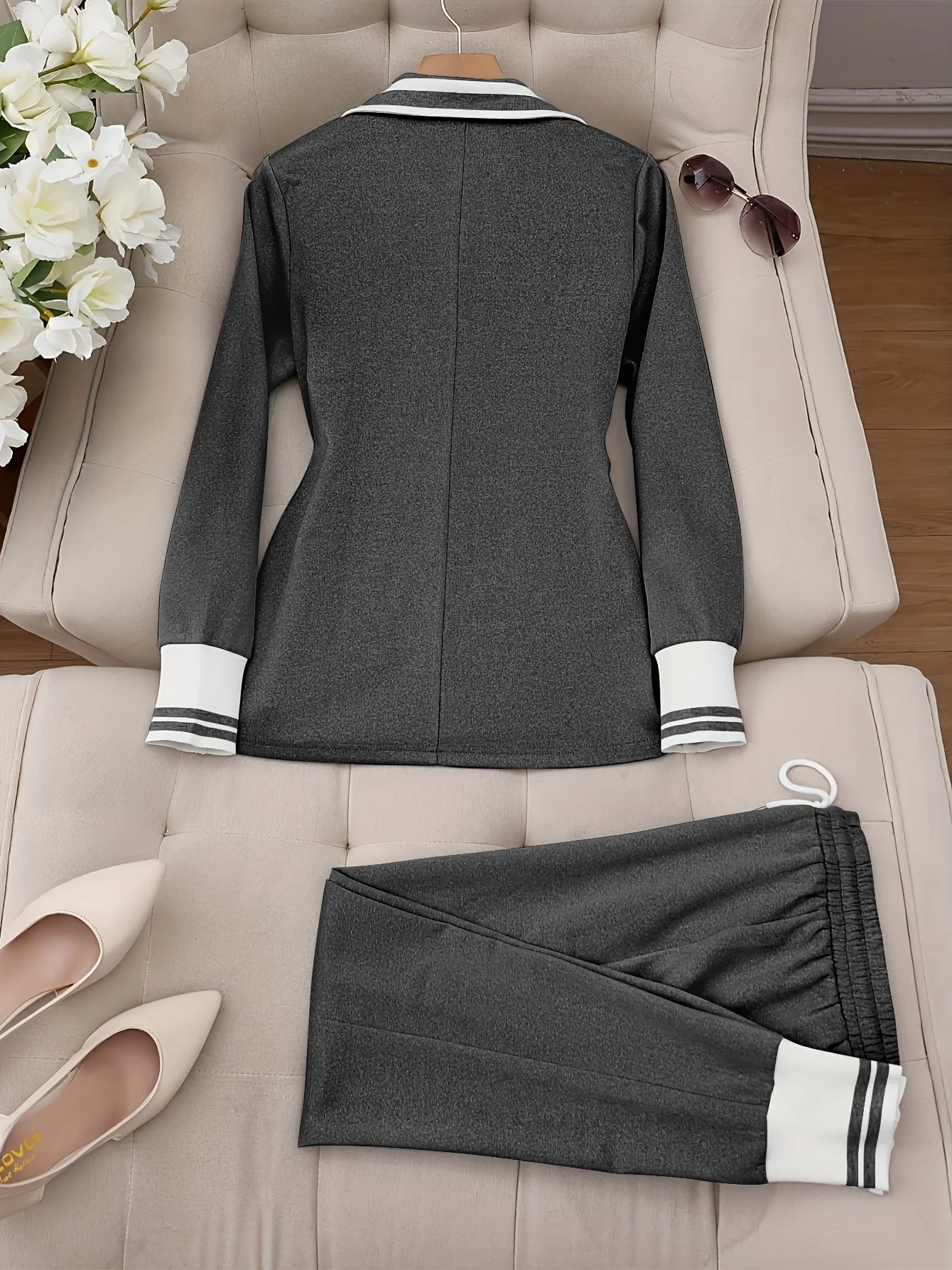Ingelore - Settato a Due Pezzi Alla Moda a Righe - Image 14