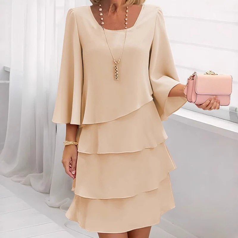 Ishari - Abito Elegante Con Scollo Quadrato - Image 2