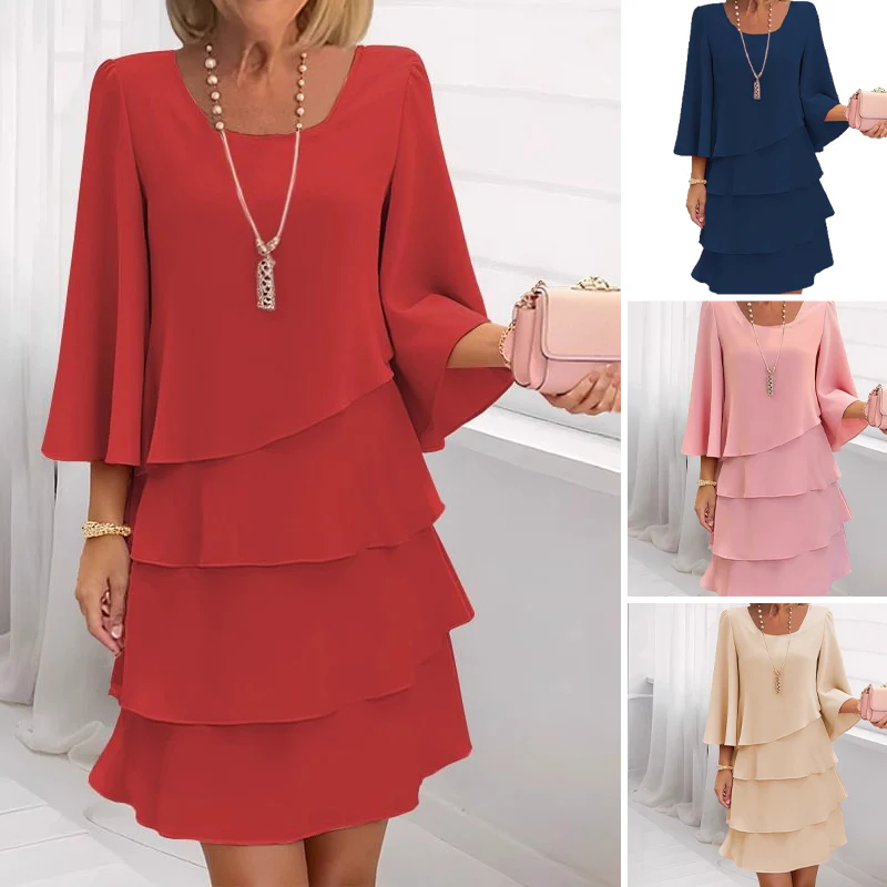 Ishari - Abito Elegante Con Scollo Quadrato - Image 6