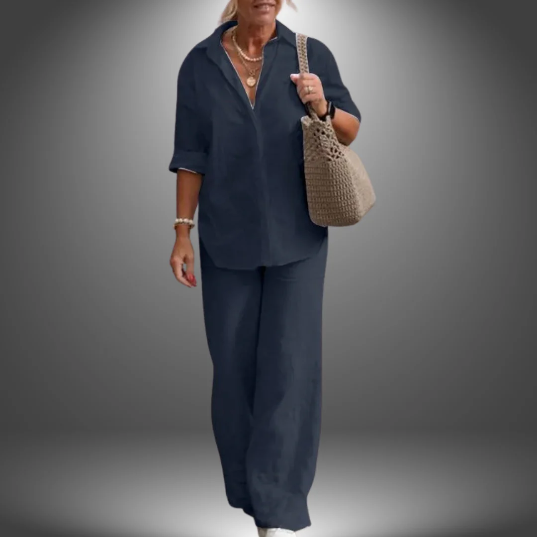 Ismini - Camicia e Pantaloni in Cotone Fatti a Mano - Image 5